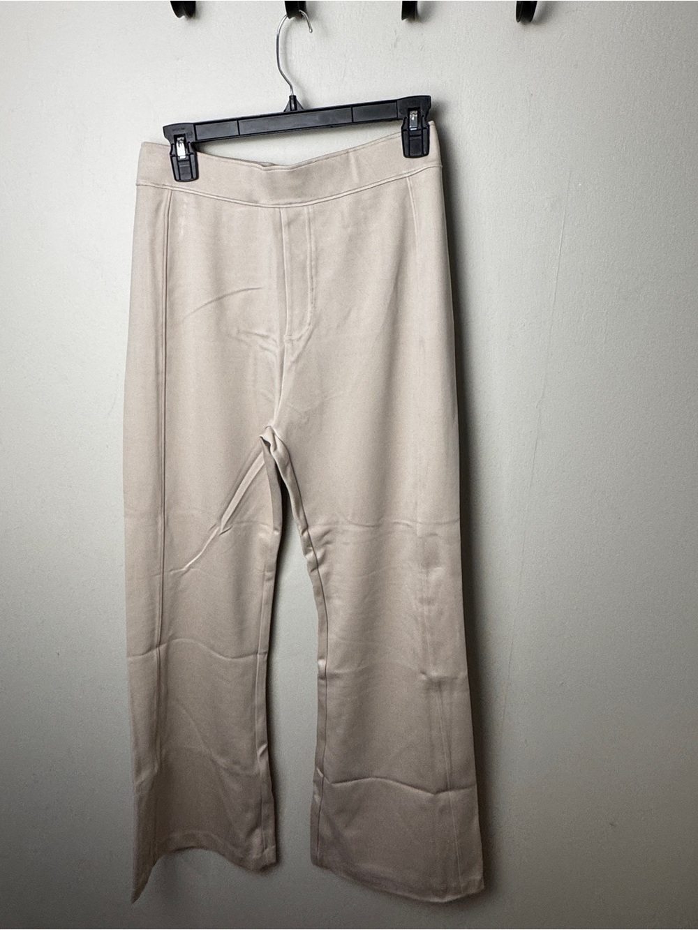NWT Popilush Shapewear Trousers Women’s Size L Beige Wide Leg High Waist